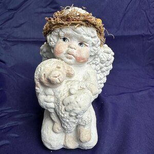 Vintage Dreamsicle by Kristin Cute Angel w / ship Figurine 5" Tall